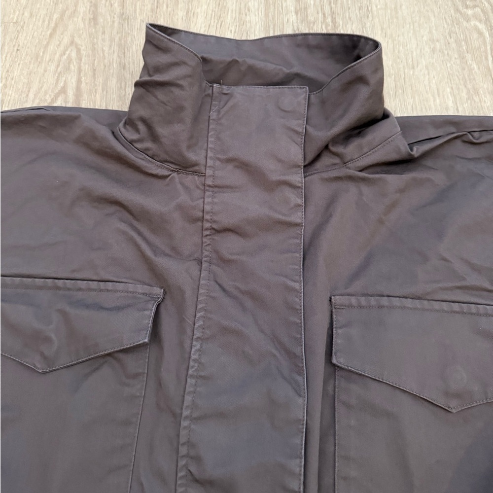 Nike Large M65 Essential Woven Jacket Pockets Zip Up Buttons Draw String - Picture 3 of 13